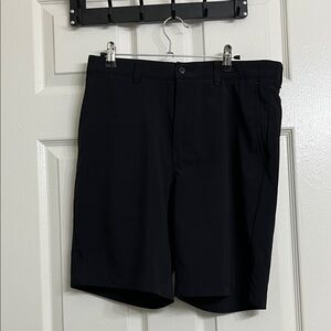 Hogan Men's Black Flat Front Shorts